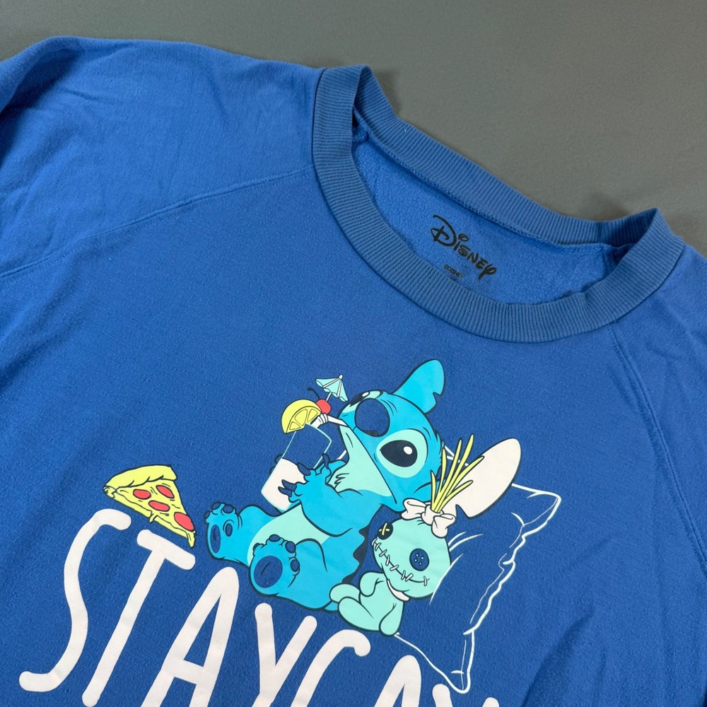 Disney Lilo & Stitch Staycay Everyday Blue Sleepwear Sweatshirt 2X LZ11906TC